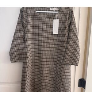 ONLY Women's Houndstooth Dress - Black and Cream